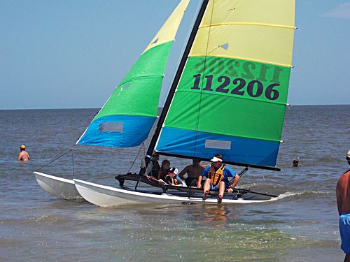 Setting sail off East Beach
